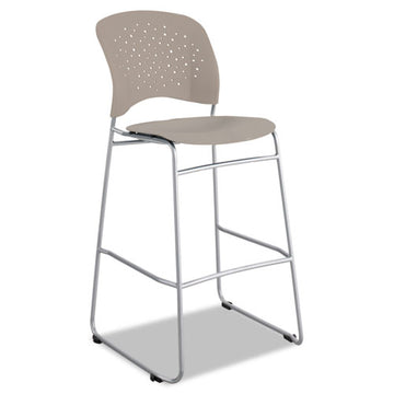 Safco® Reve Bistro Chair, Supports Up To 250 Lb, 31" Seat Height, Black Seat-back, Silver Base freeshipping - TVN Wholesale